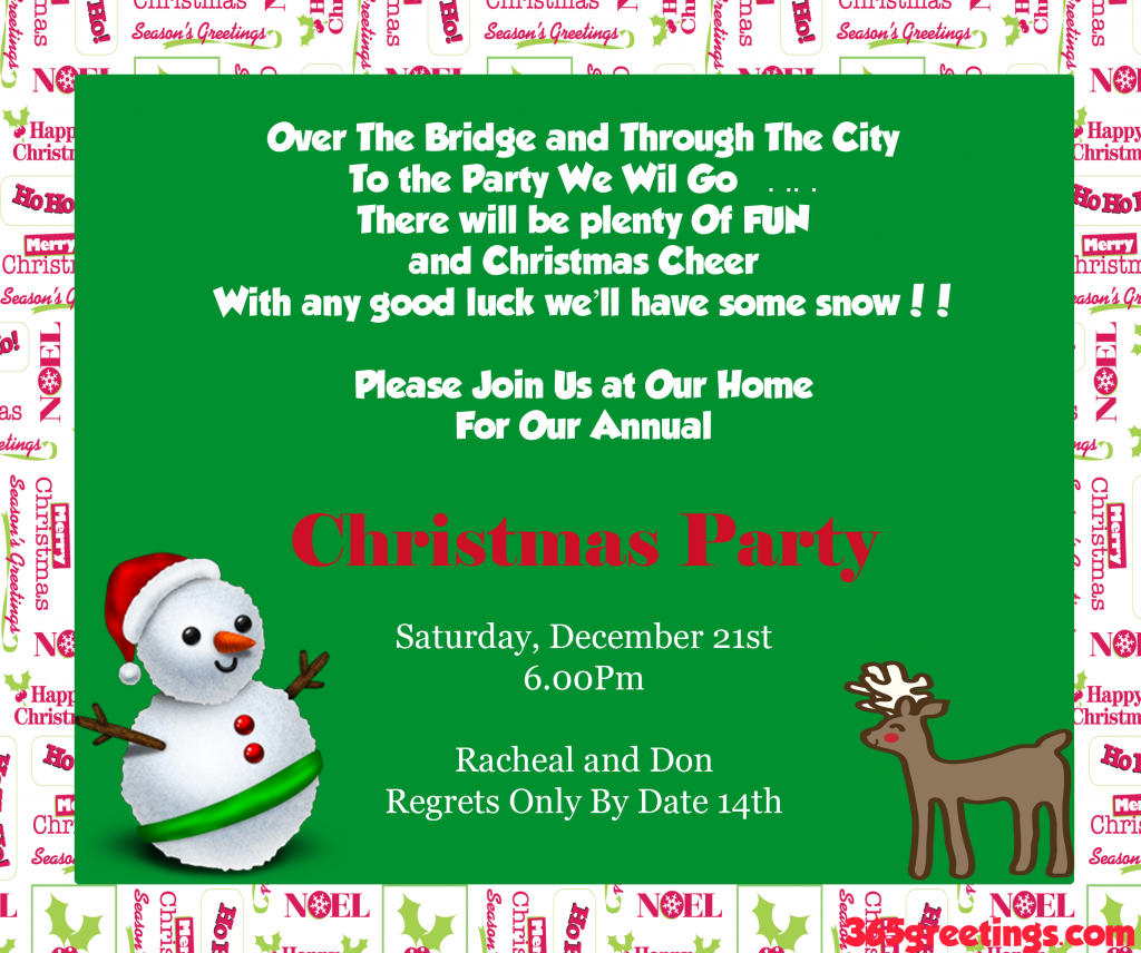 Christmas Party Invitation Ideas Christmas Celebration All About 