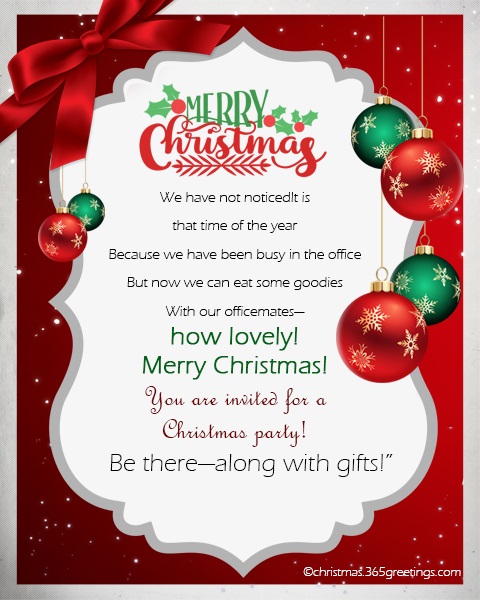 Christmas Invitation Template And Wording Ideas - Christmas Celebration