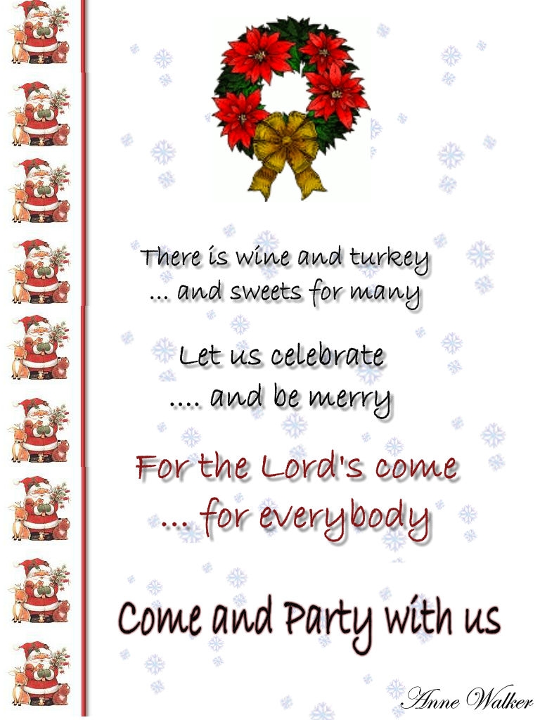 Christmas Invitation Template And Wording Ideas - Christmas Celebration