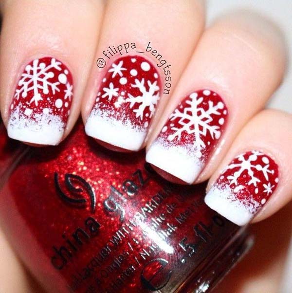 50 Amazing And Easy Christmas Nail Designs And Nail Arts Christmas Celebration All About Christmas