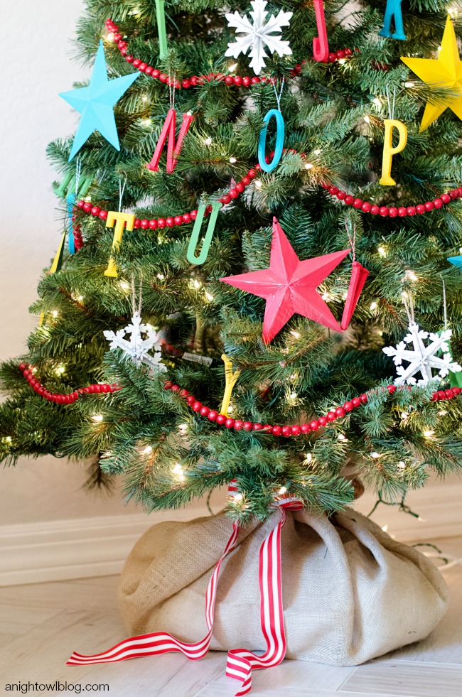 how to bead a christmas tree