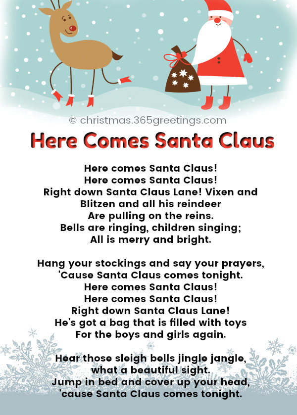 Best Christmas Songs For Kids And Preschoolers With Lyrics Christmas Celebration All About Christmas