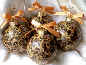 Animal Print Homemade Christmas Ornaments. Photo Credit: www.care2.com - 