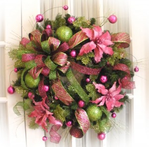 silk flowers wreath