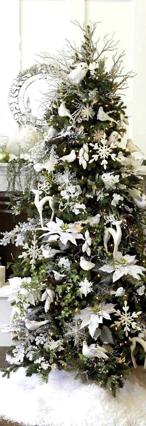 white flower christmas decorations