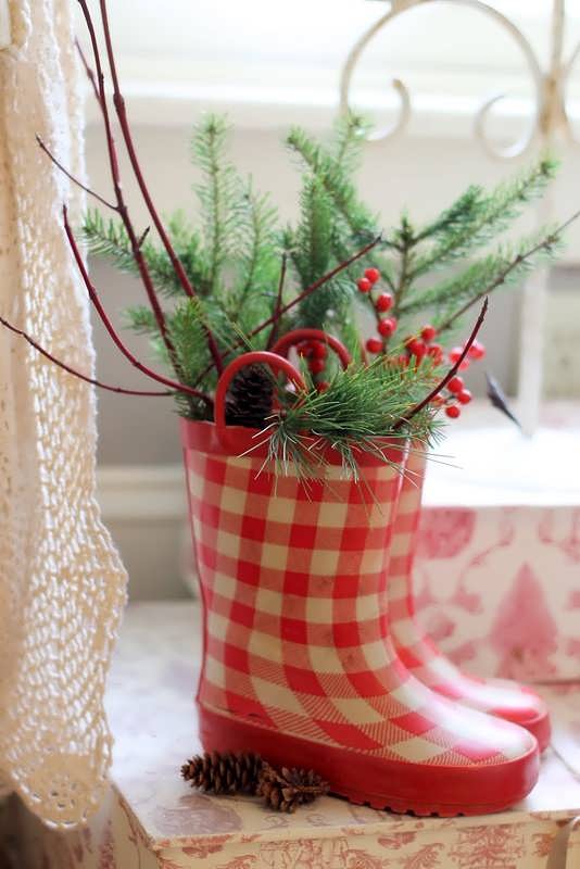 9. Garden Decor Santa Boots