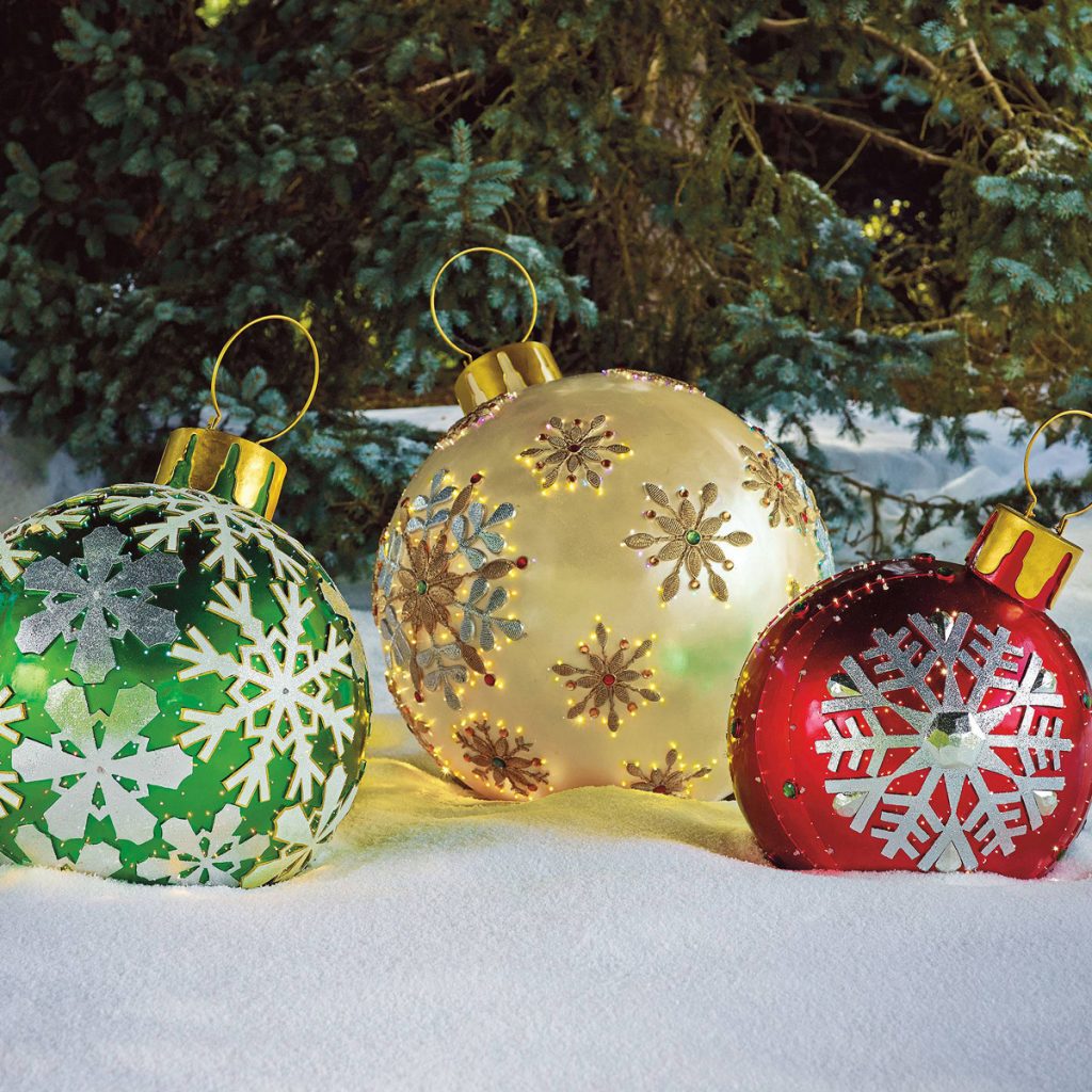 giant red christmas ball ornaments