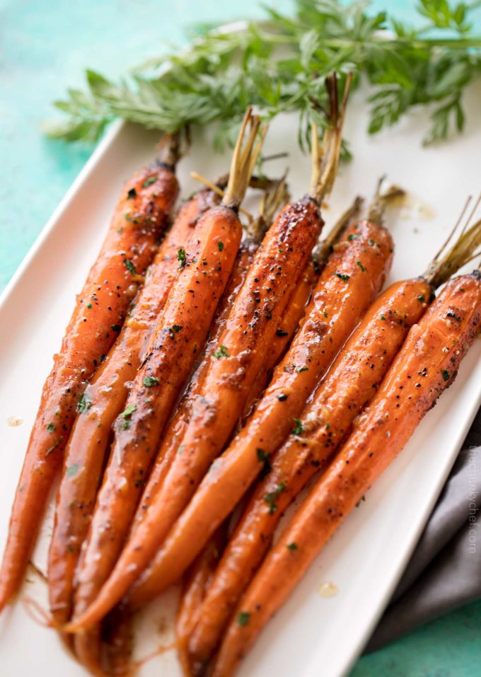 Roasted Spicy carrots glazed in Honey